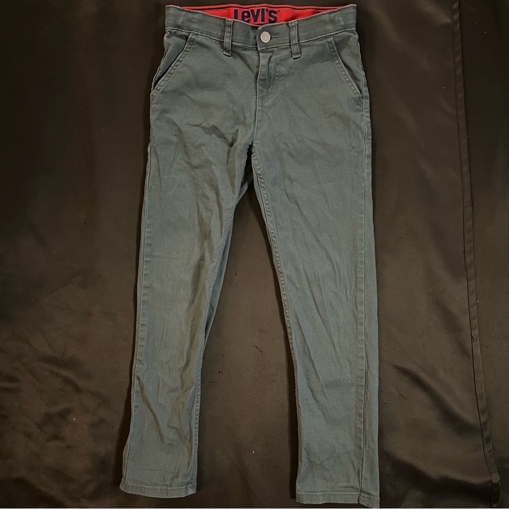 Size 10 regular youth boys Levi's jeans with Red Branded Waistband
